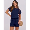 image:imageANRABESS Rompers for Women Summer 2026 Casual Dressy One Piece Tshirt Short Pants Jumpsuit Beach Vacation Outfit ClothesNavy Blue
