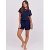 image:imageANRABESS Rompers for Women Summer 2026 Casual Dressy One Piece Tshirt Short Pants Jumpsuit Beach Vacation Outfit ClothesNavy Blue