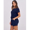 image:imageANRABESS Rompers for Women Summer 2026 Casual Dressy One Piece Tshirt Short Pants Jumpsuit Beach Vacation Outfit ClothesNavy Blue