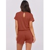 image:imageANRABESS Rompers for Women Summer 2026 Casual Dressy One Piece Tshirt Short Pants Jumpsuit Beach Vacation Outfit ClothesOrange Red