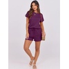 image:imageANRABESS Rompers for Women Summer 2026 Casual Dressy One Piece Tshirt Short Pants Jumpsuit Beach Vacation Outfit ClothesPurple
