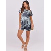 image:imageANRABESS Rompers for Women Summer 2026 Casual Dressy One Piece Tshirt Short Pants Jumpsuit Beach Vacation Outfit ClothesTie Dye Space Gray