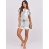image:imageANRABESS Rompers for Women Summer 2026 Casual Dressy One Piece Tshirt Short Pants Jumpsuit Beach Vacation Outfit ClothesWhite Black