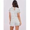 image:imageANRABESS Rompers for Women Summer 2026 Casual Dressy One Piece Tshirt Short Pants Jumpsuit Beach Vacation Outfit ClothesWhite Black