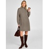 image:imageANRABESS Sweater Dress for Women Fall Oversized Mock Neck Long Sleeve DressDark Khaki