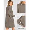 image:imageANRABESS Sweater Dress for Women Fall Oversized Mock Neck Long Sleeve DressDark Khaki