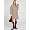 image:imageANRABESS Sweater Dress for Women Fall Oversized Mock Neck Long Sleeve DressKhaki