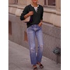 image:imageANRABESS Sweaters for Women 2026 Fall Long Sleeve Lightweight Pullover TopsBlack Striped