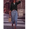 image:imageANRABESS Sweaters for Women 2026 Fall Long Sleeve Lightweight Pullover TopsBlack Striped