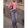image:imageANRABESS Sweaters for Women 2026 Fall Long Sleeve Lightweight Pullover TopsCoral Pink