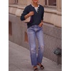 image:imageANRABESS Sweaters for Women 2026 Fall Long Sleeve Lightweight Pullover TopsNavy Blue Striped