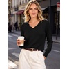 image:imageANRABESS Sweaters for Women Lightweight Loose Fit V Neck Fall OutfitsBlack