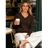 image:imageANRABESS Sweaters for Women Lightweight Loose Fit V Neck Fall OutfitsCoffee