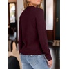 image:imageANRABESS Sweaters for Women Lightweight Loose Fit V Neck Fall OutfitsDrak Red