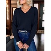 image:imageANRABESS Sweaters for Women Lightweight Loose Fit V Neck Fall OutfitsNavy Blue