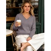 image:imageANRABESS Sweaters for Women Lightweight Loose Fit V Neck Fall OutfitsNutmeg
