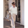image:imageANRABESS Sweaters for Women Lightweight Loose Fit V Neck Fall OutfitsWhite