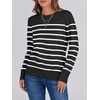 image:imageANRABESS Sweaters for Women Long Sleeve Lightweight Fall OutfitsBlack White