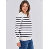 image:imageANRABESS Sweaters for Women Long Sleeve Lightweight Fall OutfitsWhite Navy Blue