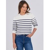 image:imageANRABESS Sweaters for Women Long Sleeve Lightweight Fall OutfitsWhite Navy Blue