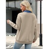 image:imageANRABESS Sweatshirt for Women Button Up Denim Collared Pullover Henley TopLight Khaki