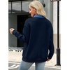 image:imageANRABESS Sweatshirt for Women Button Up Denim Collared Pullover Henley TopNavy Blue