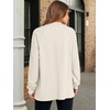 image:imageANRABESS Sweatshirt for Women Oversized Henley Tunic TopsBeige