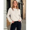image:imageANRABESS Sweatshirt for Women Oversized Henley Tunic TopsBeige