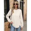 image:imageANRABESS Sweatshirt for Women Oversized Henley Tunic TopsBeige