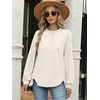 image:imageANRABESS Sweatshirt for Women Oversized Henley Tunic TopsBeige