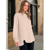 image:imageANRABESS Sweatshirt for Women Oversized Henley Tunic TopsBeige Camel