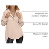 image:imageANRABESS Sweatshirt for Women Oversized Henley Tunic TopsBeige Camel