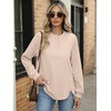 image:imageANRABESS Sweatshirt for Women Oversized Henley Tunic TopsBeige Camel