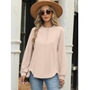 image:imageANRABESS Sweatshirt for Women Oversized Henley Tunic TopsBeige Camel