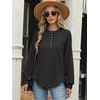 image:imageANRABESS Sweatshirt for Women Oversized Henley Tunic TopsBlack