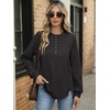 image:imageANRABESS Sweatshirt for Women Oversized Henley Tunic TopsBlack