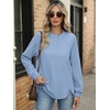 image:imageANRABESS Sweatshirt for Women Oversized Henley Tunic TopsBlue