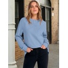 image:imageANRABESS Sweatshirt for Women Oversized Henley Tunic TopsBlue