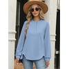 image:imageANRABESS Sweatshirt for Women Oversized Henley Tunic TopsBlue