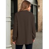 image:imageANRABESS Sweatshirt for Women Oversized Henley Tunic TopsBrown