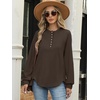 image:imageANRABESS Sweatshirt for Women Oversized Henley Tunic TopsBrown