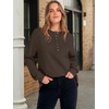 image:imageANRABESS Sweatshirt for Women Oversized Henley Tunic TopsBrown
