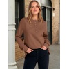 image:imageANRABESS Sweatshirt for Women Oversized Henley Tunic TopsCaramel