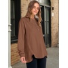 image:imageANRABESS Sweatshirt for Women Oversized Henley Tunic TopsCaramel