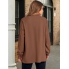 image:imageANRABESS Sweatshirt for Women Oversized Henley Tunic TopsCaramel