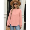 image:imageANRABESS Sweatshirt for Women Oversized Henley Tunic TopsCoral Pink