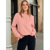 image:imageANRABESS Sweatshirt for Women Oversized Henley Tunic TopsCoral Pink