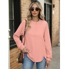 image:imageANRABESS Sweatshirt for Women Oversized Henley Tunic TopsCoral Pink