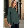 image:imageANRABESS Sweatshirt for Women Oversized Henley Tunic TopsDark Green