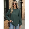 image:imageANRABESS Sweatshirt for Women Oversized Henley Tunic TopsDark Green